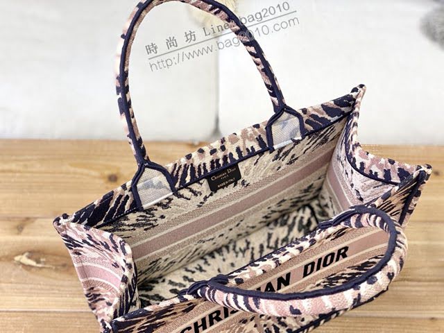 Dior女包 迪奧Book Tote多色刺繡帆布托特包 Dior刺繡購物袋  dfk1660